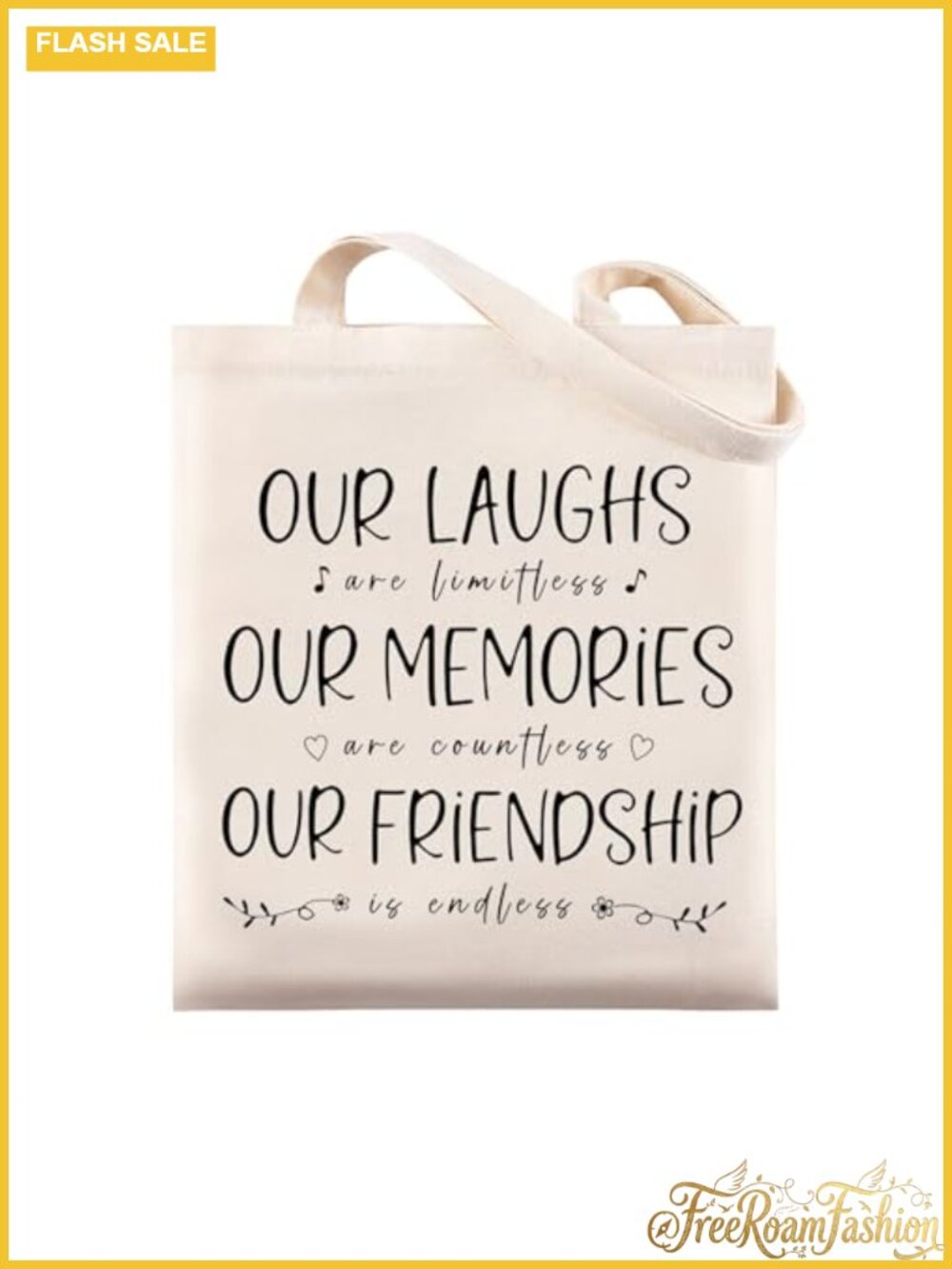 Canvas Tote Bag Friendship Gift Women Shoulder Handbag Grocery Reusable